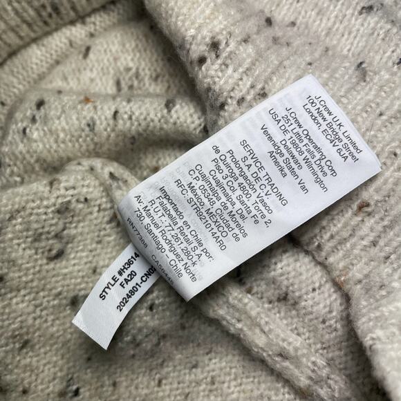 Madewell Donegal Sweater Dress Button Sleeve Knit Cream Speckled H3614 Medium - Picture 5 of 10